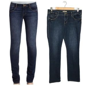 CAbi Dark Rinse Blue Moon Indie Style 514 Straight Leg Denim Jeans 10